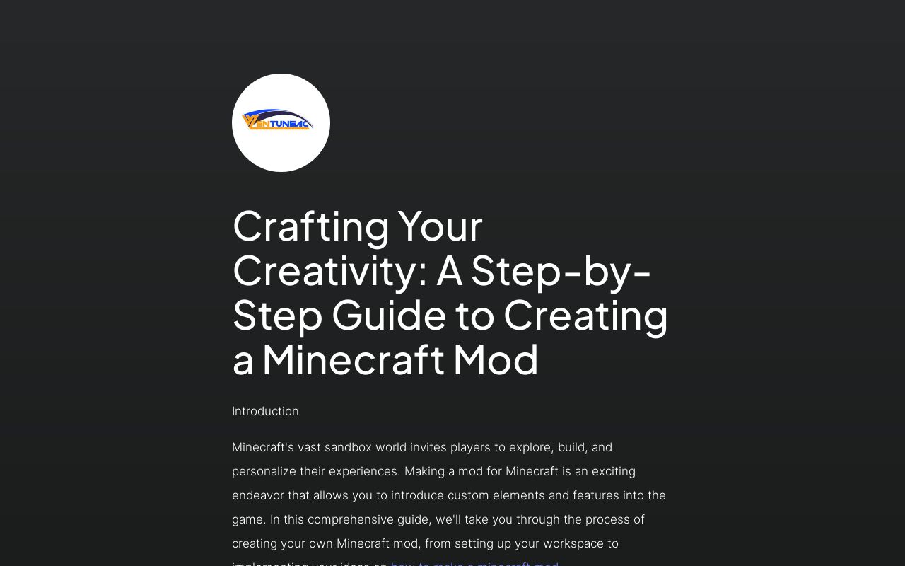 Creating A Minecraft Mod